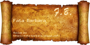Fata Barbara névjegykártya