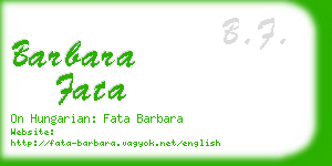barbara fata business card
